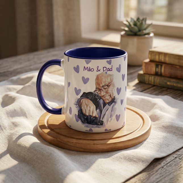 Caneca Nome e Foto Simples Modernos do Pet (Criador carregado)