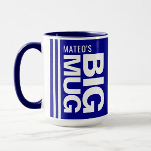 Caneca Nome e Inicial Personalizados   Azul-Marinho Escur