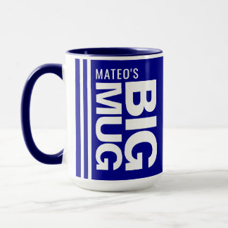 Caneca Nome e Inicial Personalizados | Azul-Marinho Escur