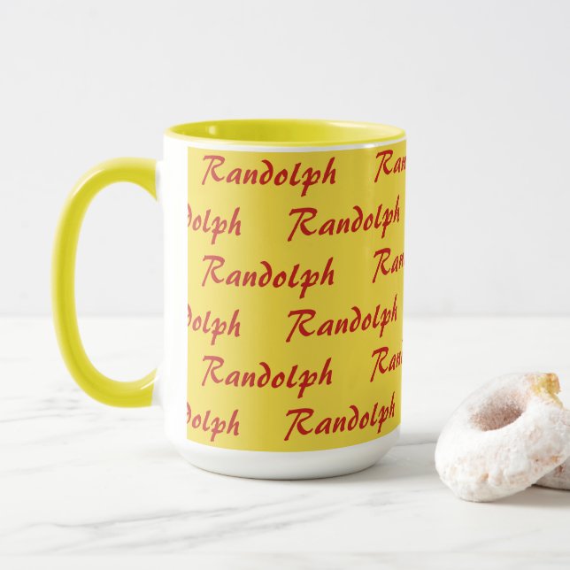Caneca - Nome em Telha em Script (Com Donut)