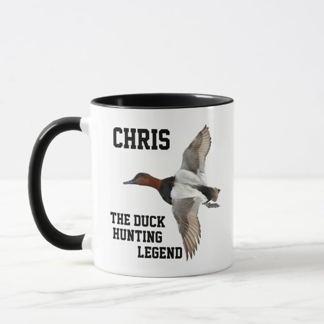 Caneca Nome Engraçado Pato Caça Legenda Canvasback Esport (Esquerda)