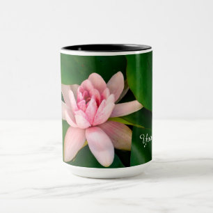Caneca Nome floral cor-de-rosa do costume da fotografia