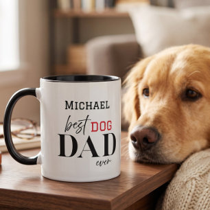 Caneca Nome Melhor Pai de Cachorro do Mundo Tipografia Si