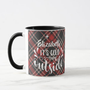 Caneca Nome Moderno Está Frio Lá Fora Xadrez Férias