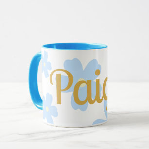 Caneca Nome Paige Mug Cup Flower Retro Floral Nome Person