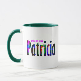 Caneca Nome "Patricia" de Abstrato Rico Personalizado