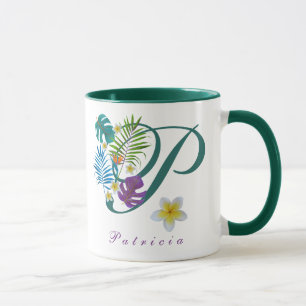 Caneca Nome Patricia do Monograma do Paraíso Tropical