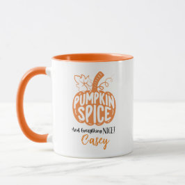 Caneca Nome Personalizado 'Abóbora Tempero & Tudo Bom'