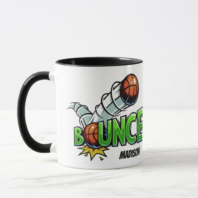Caneca Nome personalizado BOUNCE BUNCE Basball mugs (Esquerda)
