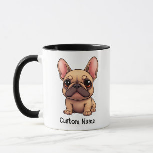 Caneca Nome Personalizado Bulldog Francês Pet Cão Animal