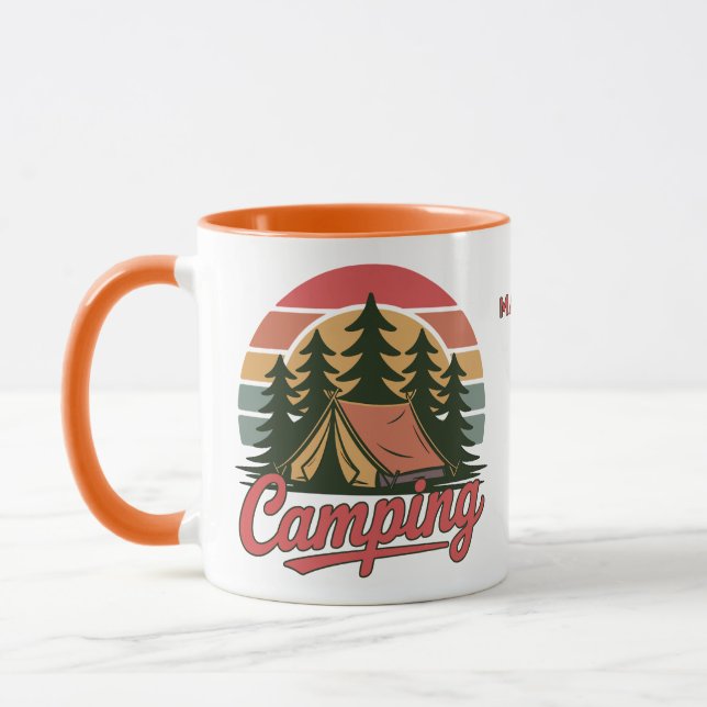 Caneca Nome Personalizado Camping (Esquerda)