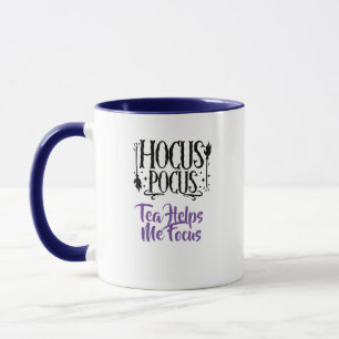 Caneca Nome Personalizado 'Chá Hocus Pocus Me Ajuda a Foc