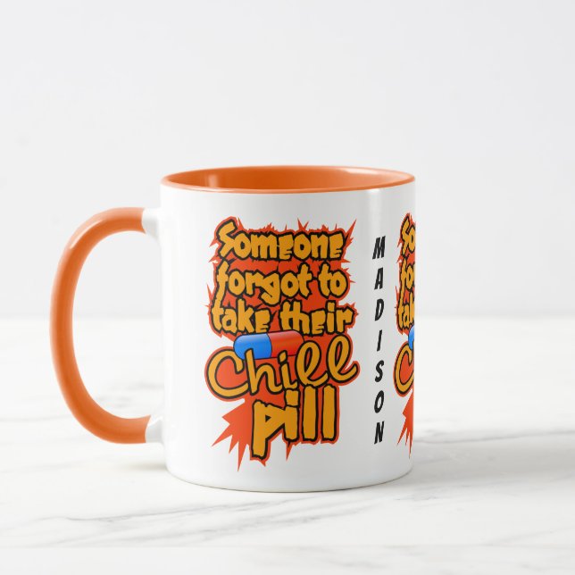 Caneca Nome personalizado Chill Pill Mudas (Esquerda)