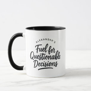 Caneca Nome Personalizado Combustível para Decisões Duvid