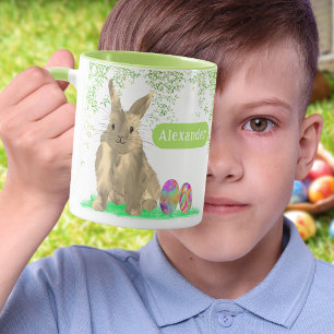 Caneca Nome Personalizado Da Páscoa Bunny