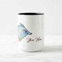 Nome Personalizado de Arte de Aquarela de Peixe Ci