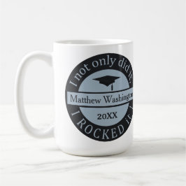 Caneca Nome personalizado de graduação e imagens de ano