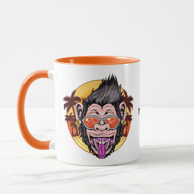 Caneca Nome personalizado do Beach Monkey (Esquerda)