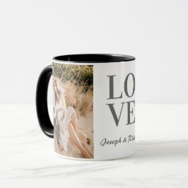 Caneca & Nome personalizado do layout de foto do Cheio "L