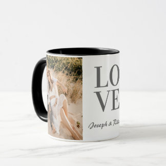 Caneca & Nome personalizado do layout de foto do Cheio "L