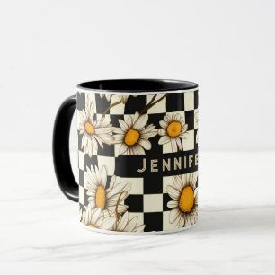 Caneca Nome Personalizado do Quadro de Verificação de Mar