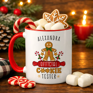 Caneca Nome Personalizado do Testor de Cookies Oficial