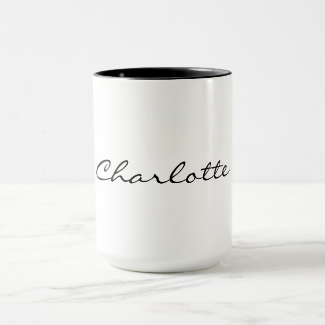 Caneca Nome Personalizado Elegante Coffee Mug (Centro)