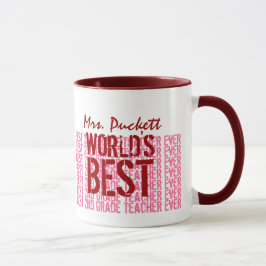 Caneca Nome Personalizado G101 do Professor do Nível do M