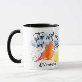 Caneca Nome Personalizado Garota do Cavalo Colorido