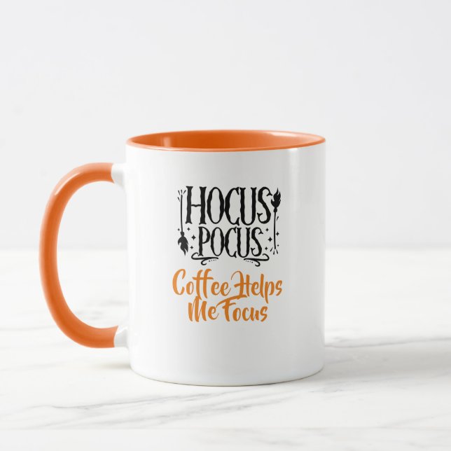 Caneca Nome Personalizado 'Hocus Pocus Café Me Ajuda a Fo (Esquerda)