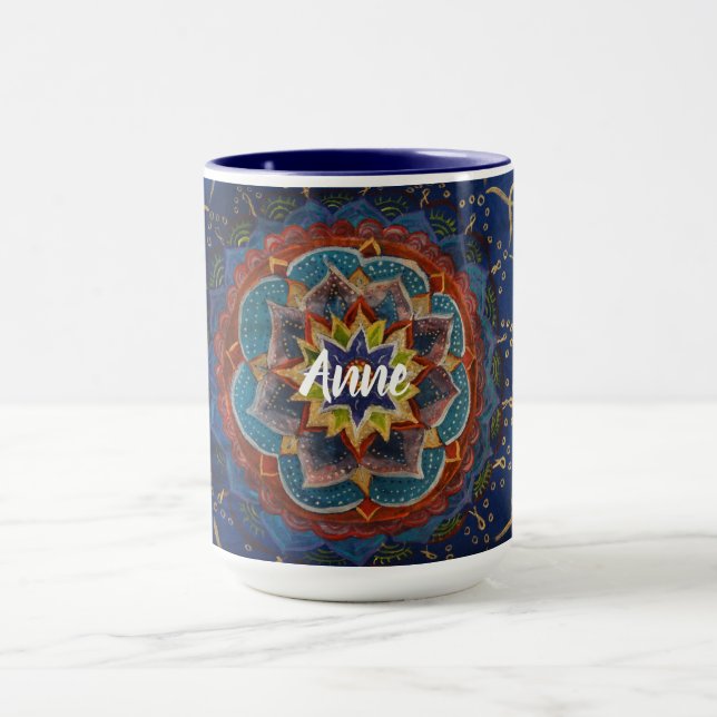 Caneca Nome Personalizado Mandala Combo Mug (Centro)