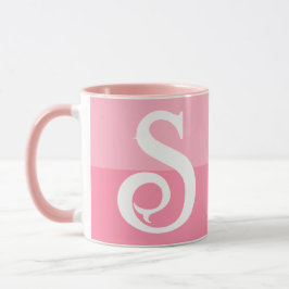 Caneca Nome Personalizado Moderno - Forma Cor Rosa - Cor