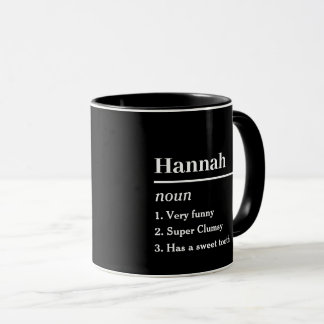 Caneca Nome personalizado Mug com palavras engraçadas