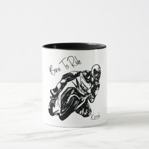 Caneca Nome Personalizado Nascido para Pilotar