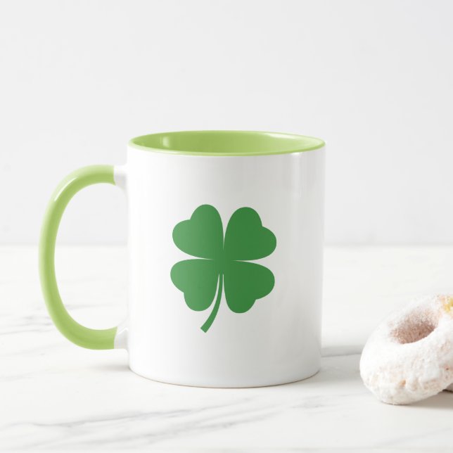 Caneca Nome Personalizado: Retro Irish Sorck Clover (Com Donut)