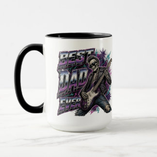 Caneca Nome Personalizado Rocker Pai Melhor Pai do Mundo