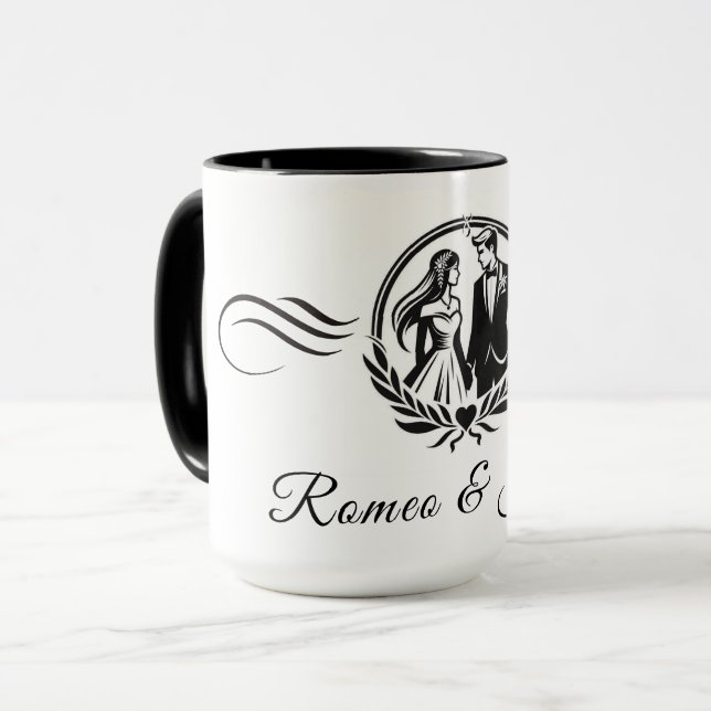 Caneca Nome Personalizado Sinal de Amor Combo Mug Present (Frente Esquerda)