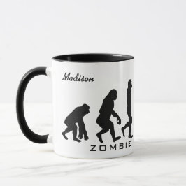 Caneca Nome personalizado Zombie Evolution mugs