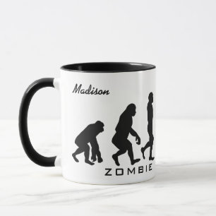 Caneca Nome personalizado Zombie Evolution mugs