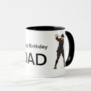 Caneca Nome personalizável Vintage parece Golfer Golf Mug