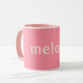 Caneca Nome rosa quarto de dormitório moderno 