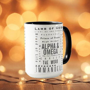 Caneca Nomes Cristãos De Deus, Simples Moderno