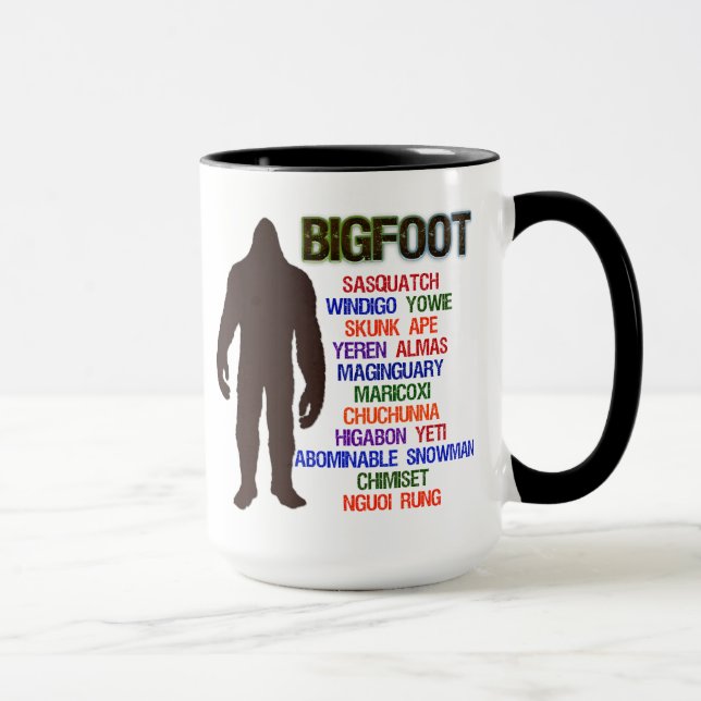 Caneca Nomes de Bigfoot (Direita)