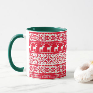 Caneca Nórdico Floco de Neve Reindeer Edulcorador de Nata