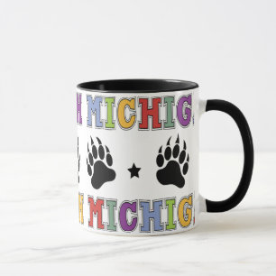Caneca norte ascendente colorida de Michigan com