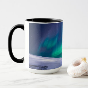 Caneca Norte Aurora Borealis Luzes de Destino