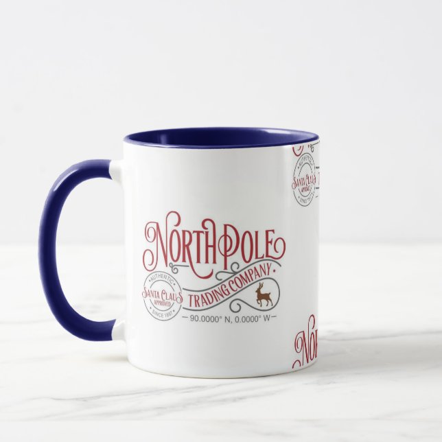Caneca North Pole Trading Co. Foguetes de Natal (Esquerda)