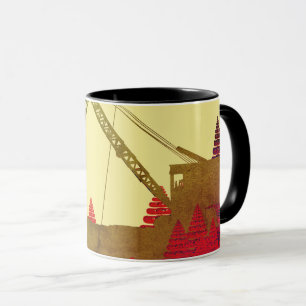 Caneca Northwest Crane and Shovel OPERANDO arte de ENGENH