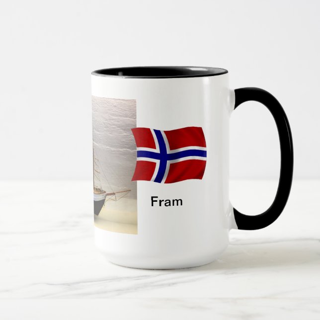 Caneca Noruega, modelo do navio "Fram " de Nansen (Direita)