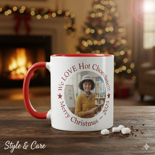 Caneca Nós AMAMOS Chocolate Quente Festivo Personalizado